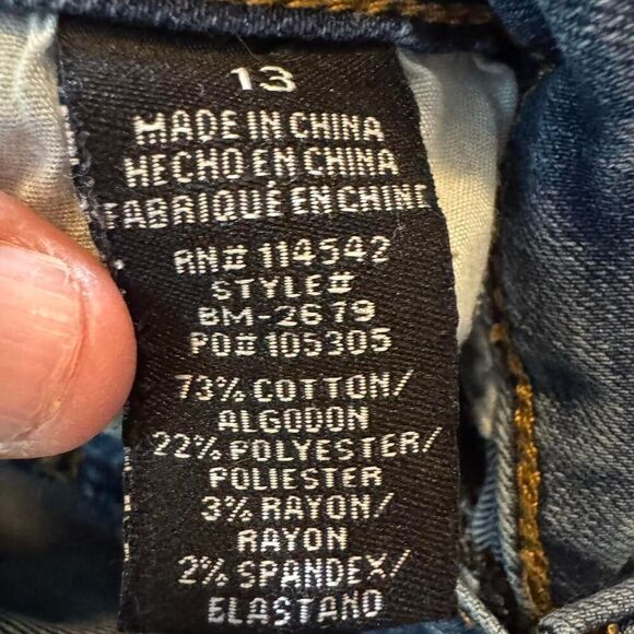 Dollhouse Juniors's Sasha mid rise Blue Bootcut Jeans - Picture 7 of 7